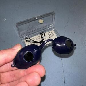 Vintage 1986 LUCAS Super Sunnies Eyeshields Navy Tanning Bed Protection Eyewear